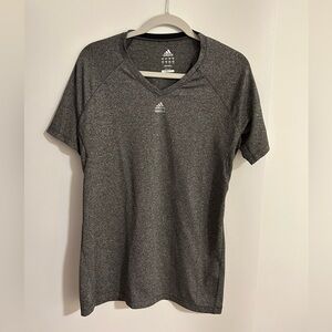 Adidas Gray Short Sleeve Tee Athletic Fit